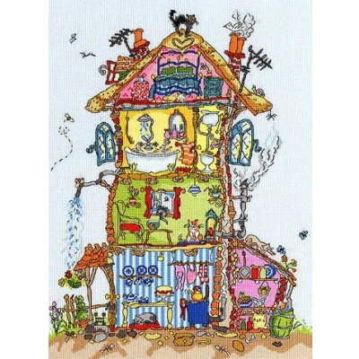 Image of Bothy Threads Cross Stitch Kit Cut Thru&#039; Cottage