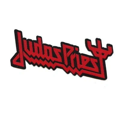 Image of Judas Priest Woven Patch Logo Cut Out Official Red One Size