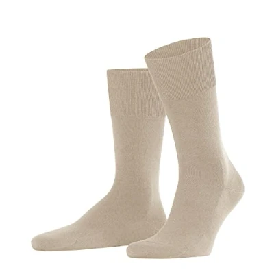 Image of FALKE Men&#039;s ClimaWool M IN Temperature Regulating No Show Plain 1 Pair Liner Socks, Beige (Pebble Melange 4044), 11.5 12.5