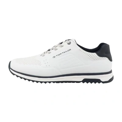 Image of TOM TAILOR Men&#039;s 9580050001 Sneaker, White, 7.5 UK