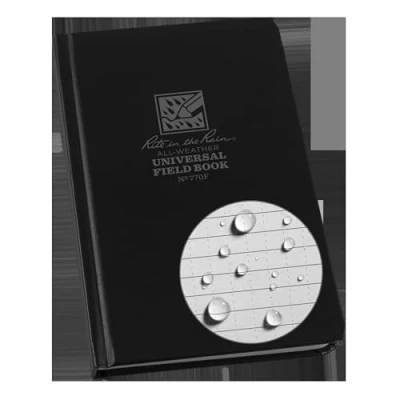 Image of Rite in the Rain Unisex 43/4&quot; x 71/2&quot; Fabrikoid Bound Book, Black