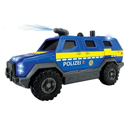 Image of Dickie Toys 203713009 Forces, SUV, Truck, Police Car with Functions, Special Unit, 1:32 Scale, Blue/Yellow/Grey