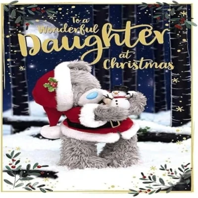 Image of Me To You Bear 3D Holographic Daughter Christmas Card