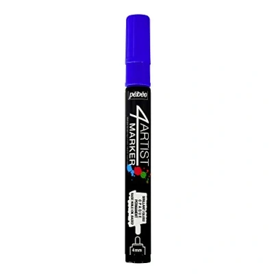 Image of Pebeo 4 Artist Markers, Metal, Deep Blue, 0.15 x 1.41 cm