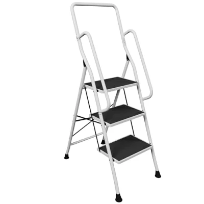 Image of Home Vida 3 Step Ladder with Safety Handrail Foldable Non Slip Matt Safe Heavy Duty