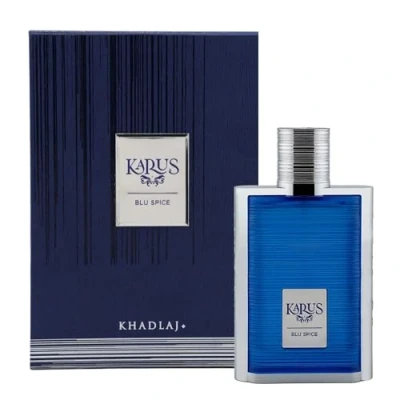 Image of KARUS BLU SPICE Eau de Parfum Spray 100ml by Khadlaj Premium Fragrance for Men with Tea, Bergamot, Cinnamon &amp; Amber Wood Notes