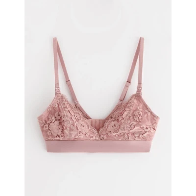 Image of Lindex Nursing IRIS Bralette Triangle bra, Women&#039;s, Size: 14/16, Light dusty pink