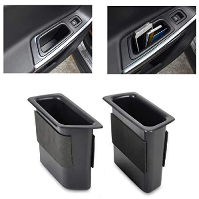 Image of GOFORJUMP Black 2 X Rear Door Container Armrest Storage Box For V/OLVO XC60 2008 2009 2010 2011 2012 2013 2014 2015