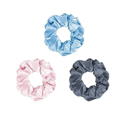 Image of townssilk Silk Skinnie Hair Bobbles hairscrunchies 100% Pure Mulberry 22 Momme Friendly Luxury Elastic Colour diamonds 3pc