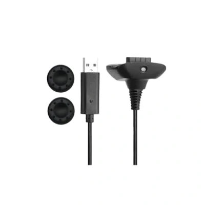 Image of CHILDMORY Compatible for USB Charging Cable Charger Cord with 2 Pairs Thumb Grips Xbox 360 Wireless Game Controller