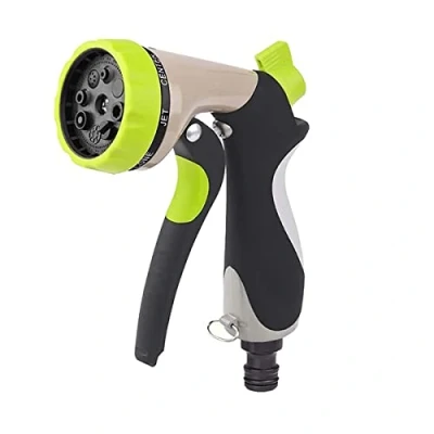Image of LINZI Garden Hose Spray Gun 8 Patterns High Pressure Nozzle with 3/4&quot; Connector and Water Flow Control, for Watering Plants Lawns, Pets Shower, Car Washing, Windows Cleaning