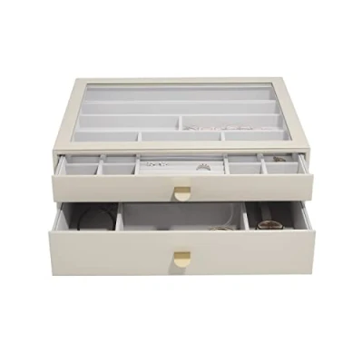 Image of Stackers Oatmeal Supersize Jewellery Box Set of 2 (with drawers)