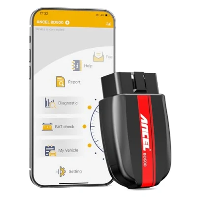 Image of ANCEL BD500Pro OBD2 Scanner Bluetooth 5.0, fit for VW Audi Skoda Seat Car Code Reader, EOBD OBDII Diagnostic Tool, with EPB Brake Pad Replacement Throttle Learning Service Reset