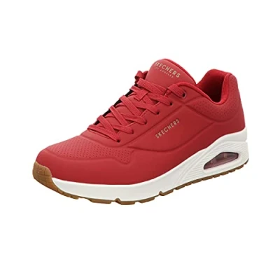 Image of Skechers Men&#039;s Uno Stand on Air Sneaker, Dark Red, 9 UK