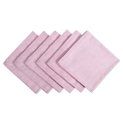 Image of DII 100% Cotton, Chambray Napkin Set, Oversized Basic Everyday, Rose 6 Count