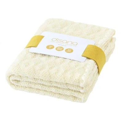 Image of Disana 100% Merino Wool Baby Blanket Knitted Cover Bed Stroller 100x80 cm Newborn 5113 (Natural)