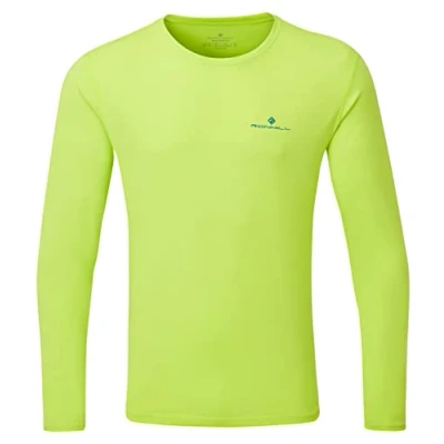 Image of RONHILL, Men&#039;s Core L/S Tee, AcidLime/PrussianBlue L