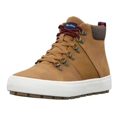 Image of Ben Sherman Men&#039;s Harvey Sneaker, Honey Brown/Dark Brown/Whisper/Gum, 7 UK