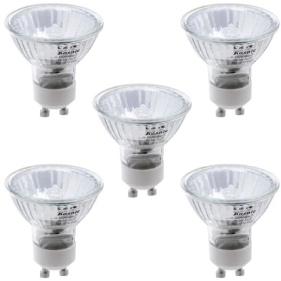 Image of LITECRAFT 28 Watt GU10 Halogen Light Bulb Warm White 5 Pack