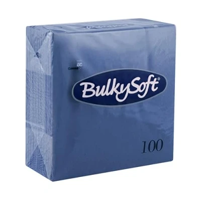 Image of Bulky Soft Blue 2ply Napkin 2000 x 33cm / 4 Fold