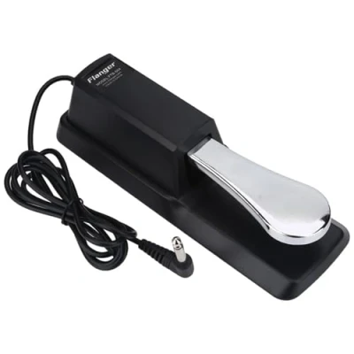 Image of Keyboard Sustain Pedal, Universal Digital Piano Foot Pedal with Non slip Bottom for Flanger Keyboards