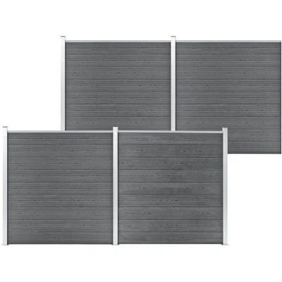 Image of vidaXL Garden Fence WPC 699x186 cm Grey