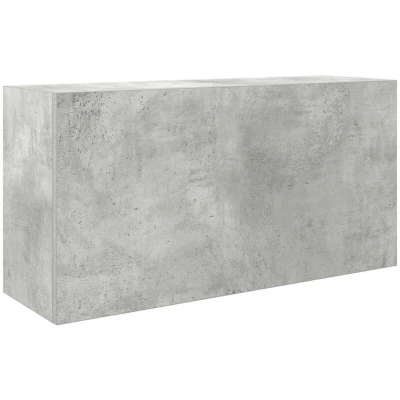 Image of vidaXL Bathroom Wall Cabinet 80x25x40 cm Concrete Grey Engineered Wood Storage Solution for Bathroom/Kitchen/Bedroom Ample &amp; Versatile Design