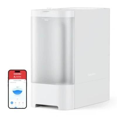 Image of SwitchBot Evaporative Humidifier, 4.5L Cool Moisture Humidifier for Bedroom, Quiet Home Baby Bedroom with Smart Humidity App &amp; Voice Control, Alert, Top Fill Plants, Large Room