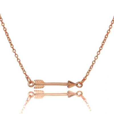 Image of jewellerybox Rose Gold Dipped Sterling Silver 16 Inch Arrow Necklace Chain