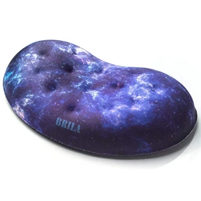 Image of BRILA Ergonomic Memory Foam Mouse Wrist Rest Support Pad Cushion for Computer, Laptop, Office Work, PC Gaming Massage Holes Design Pain Relief (Nebula Rest)