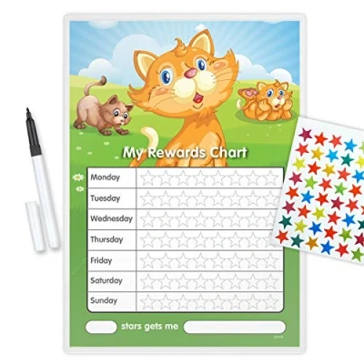 Image of Cats Reward Chart KIT1R (Including FREE pen and star stickers)