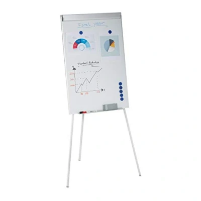 Image of Relaxdays Flipchart Whiteboard, White, 175 x 80 75 cm