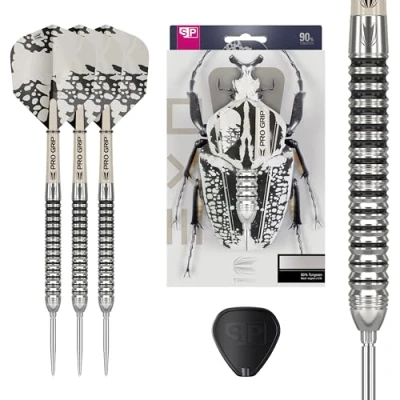 Image of TARGET Darts EXO Edition 90% Tungsten Steel Tip Set 22g Barrel SP01 Point Dart Sets, Swiss with Pro Grip Shafts and No.6 Flights, SP Tool Included