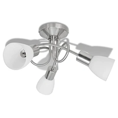 Image of vidaXL Ceiling Lamp with Glass Shades for 3 E14 Bulbs Pendant Lighting Fixture