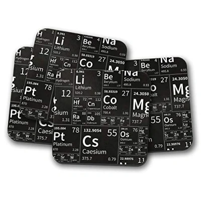 Image of 4 Set Periodic Table Coaster Science Chemistry Student Teacher #14467