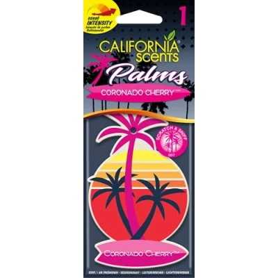 Image of California Scents CSPALCHER1 Palm Tree Air Freshener Coronado Cherry