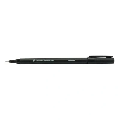 Image of 5 Star Office Permanent Marker Fine Tip 0.5mm Line Black [Pack 10]+ free finchley refill pen (1)