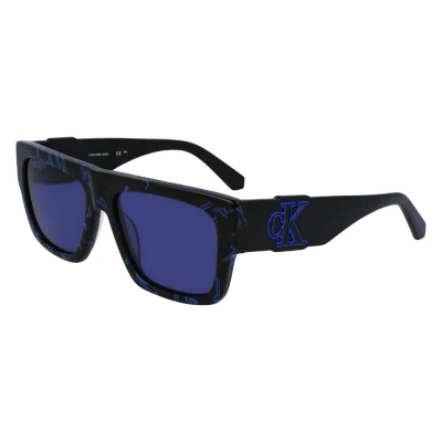 Image of Sunglasses Calvin klein Ckj23654s col. 400 Uomo Squadrata Blu