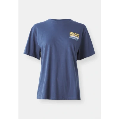Image of Roxy Short Sleeved T Shirt HANGLOOSE Poster Women&#039;s Blue S