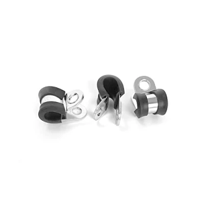 Image of 22x Simply Pack of 10 12mm Zinc Plated Mild Steel &amp; Edpm Rubber P Clip S 12 PC