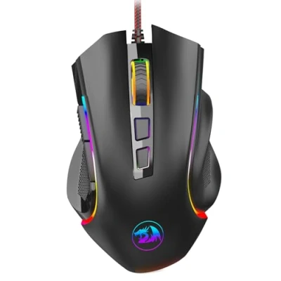 Image of Redragon M602 RGB Wired Gaming Mouse Spectrum Backlit Ergonomic Griffin Programmable with 7 Backlight Modes up to 7200 DPI for Windows PC Gamers (Black)