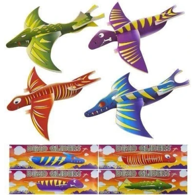 Image of HENBRANDT 6 x Polystyrene Aeroplane Dinosaur Gliders 17 cm