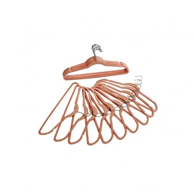 Image of Oypla Pack of 20 Pink Non Slip Space Saving Velvet Clothes Garment Coat Suit Hangers
