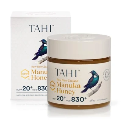 Image of Tahi Raw Manuka Honey New Zealand UMF 20+ Certified (MGO 830+) 100% Sustainable, Monofloral and Natural Non GMO, Glyphosate Free Gluten Pure 250gr.