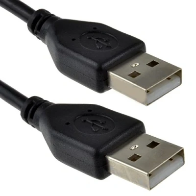 Image of kenable USB 2.0 24AWG A to Male High Speed BLACK Cable 0.5m 50cm [0.5 metres]