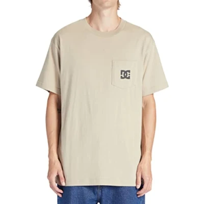 Image of DC Shoes Boys Star Pocket T Shirt, Beige, M EU
