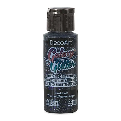 Image of Deco Art DecoArt Galaxy Glitter, Black, 59ml