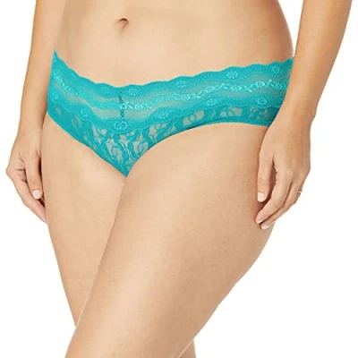 Image of b.tempt&#039;d Women&#039;s Lace Kiss Hipster Panty, Peacock Blue, Medium