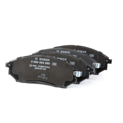 Image of 41060EB325, 41060EG090, D10601BN0A, D10601MF0A, D10605X00A Brake pad set BOSCH 0 986 494 295 NISSAN: Pathfinder 3, NP300 Navara Pickup