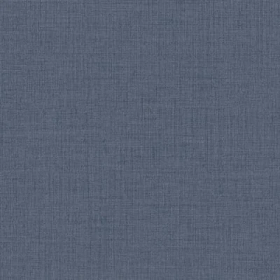 Image of Grandeco Linen Textured Plain Wallpaper, Navy Blue